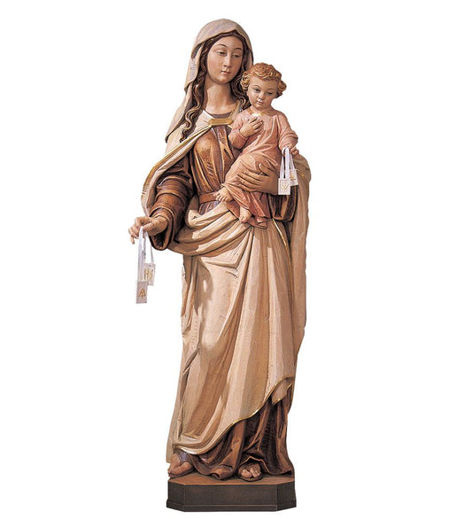 Hand Carved in Linden Wood or Fiberglass Our Lady of Mount Carmel | Made in Italy