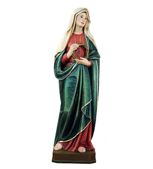 Hand Carved in Linden Wood Our Lady of Sorrows Statue