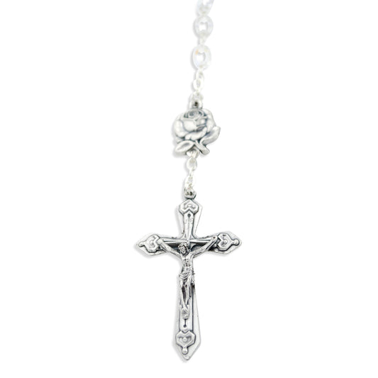 Immaculate Conception Catholic Rosary with Glass Beads (Crystal)