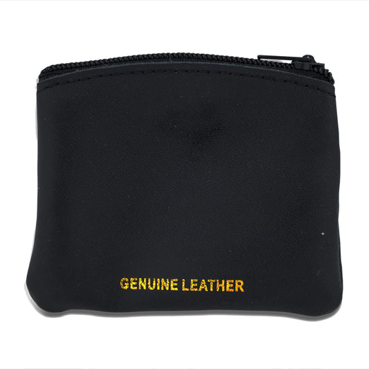 Genuine Leather Catholic Rosary Case (Black, 1 Pack)