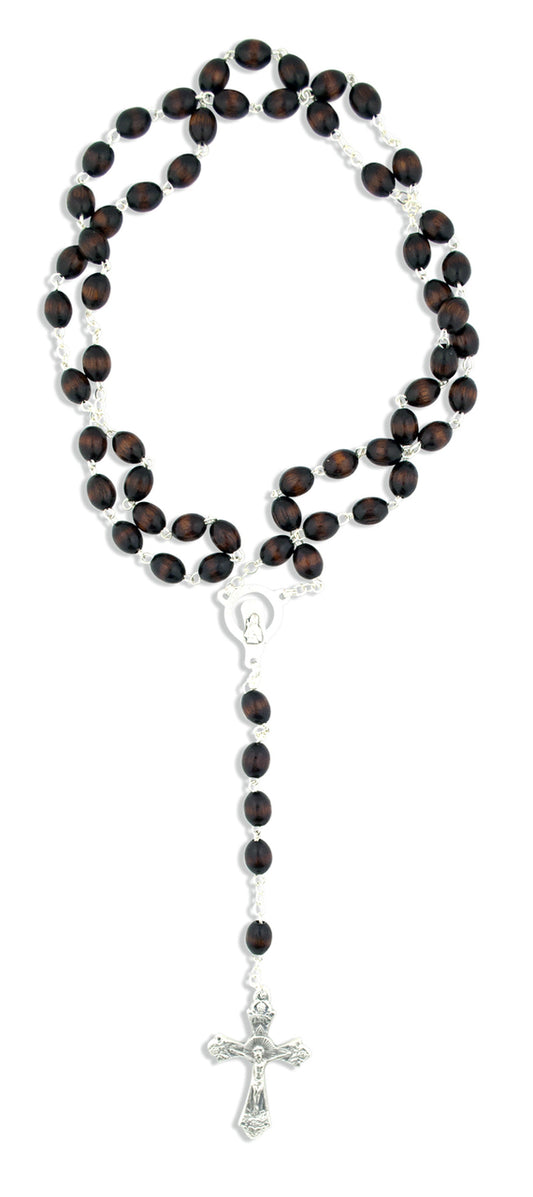 Beautiful Catholic Wood Rosary Beads