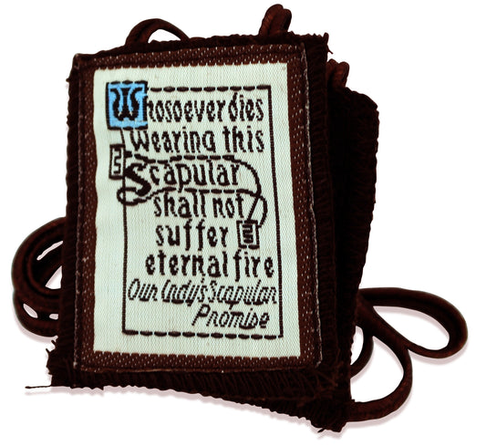 Authentic Catholic Scapular - 100% Wool (Padre Pio)