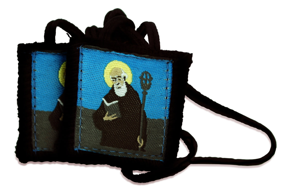 Authentic Catholic Scapular - 100% Wool (Saint Benedict Black Scapular)