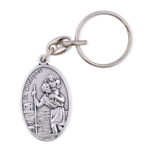 Pope Francis / Saint Christopher Key Chain