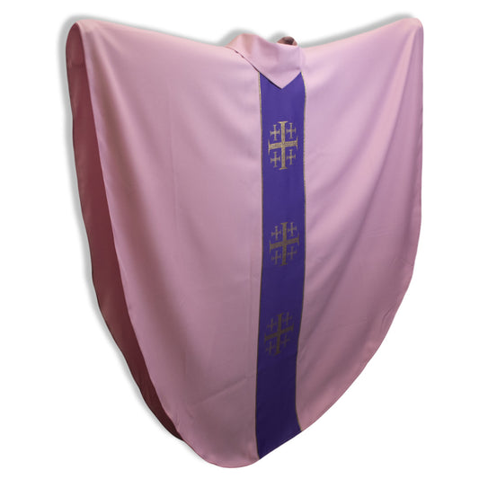 Venerare - 3 Gold Crosses, Rose/Purple