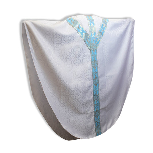 Venerare - St. Andrew Cross Design, White/Cyan