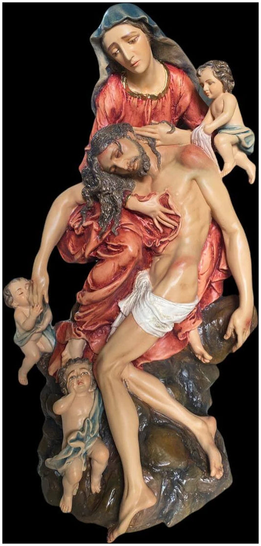 Veil Between Worlds: Christ Descending – 20″ Sculpture