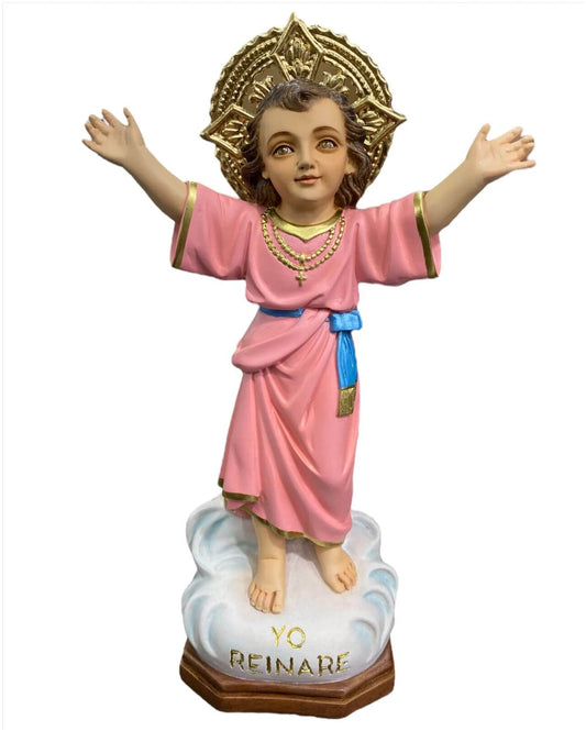 Child of the Sacred Heart: 12″ Statue of the Holy Child with Painted Gaze