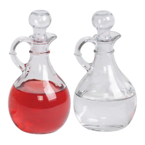 Cruets and Stoppers – Clear Glass Water & Wine Cruet Set for Mass