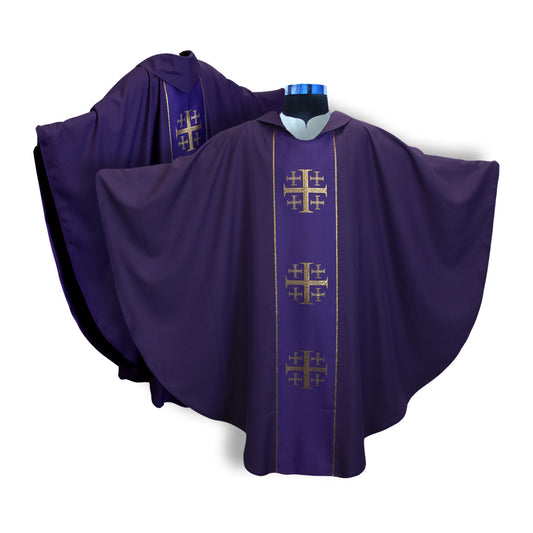 Venerare - 3 Gold Crosses, Purple