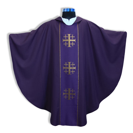 Venerare - 3 Gold Crosses, Purple