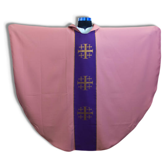 Venerare - 3 Gold Crosses, Rose/Purple