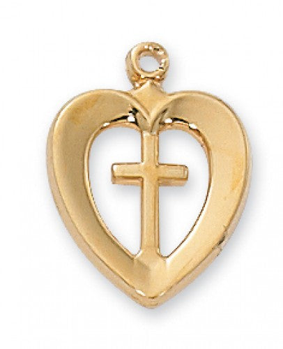 G/SS HEART/CROSS 18 CH&BX"