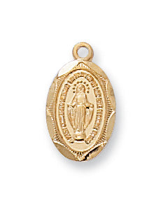 Gold on Sterling Miraculous Baby Pendant
