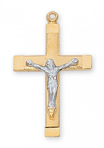 Gold over Silver Tutone crucifix