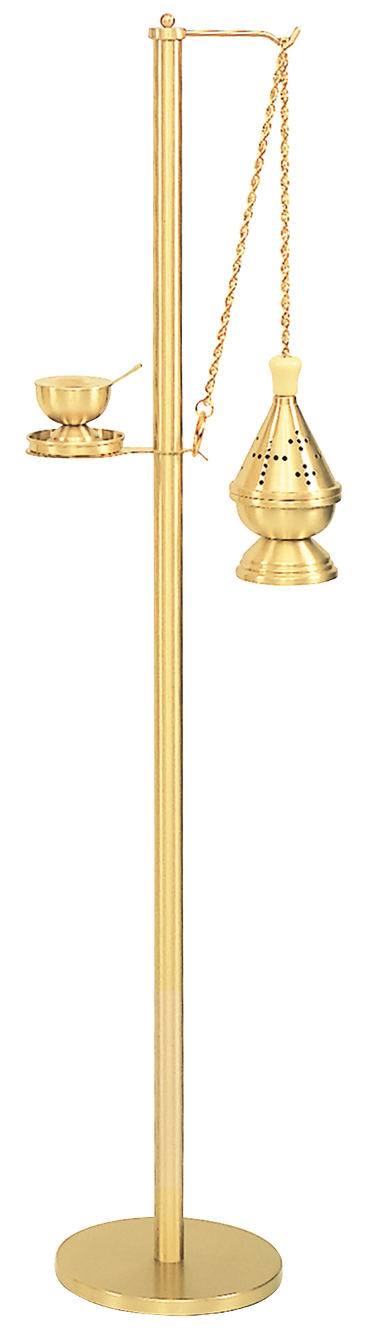 Lustrous Polished Bronze Stand with Graceful Proportions