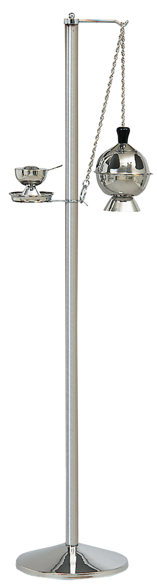 Modern Stainless Steel Censer Pedestal with Refined Height