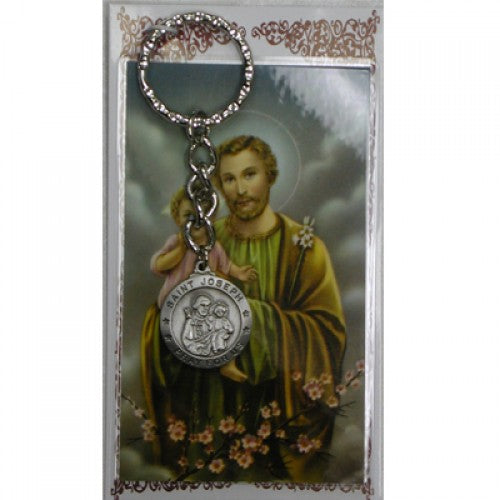ST JOSEPH KEYRING/PRAYER CARD