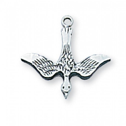 Holy Spirit Medal Sterling Silver with 18" Chain Gift Box Included!