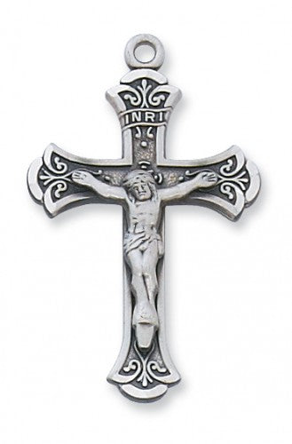 Crucifix sterling silver with 18" chain