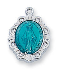 Sterling Blue Miraculous Baby Pendant