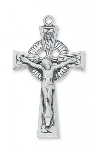Crucifix Sterling Silver with 24" Chain
