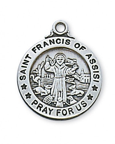 SS ST. FRANCIS 20" CHAIN & BOX