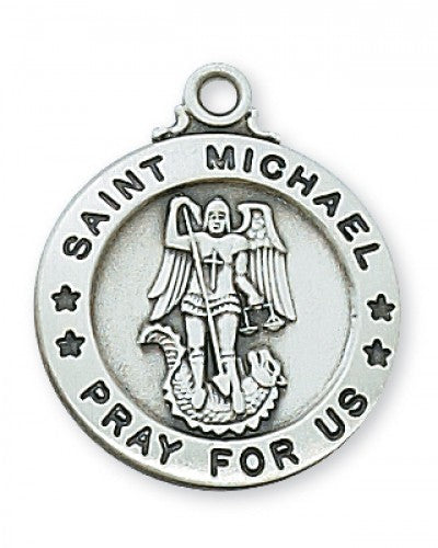 SS ST. MICHAEL 20" CHAIN & BOX