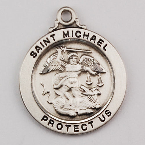 SS ST MICHAEL 20" CHAIN & BOX