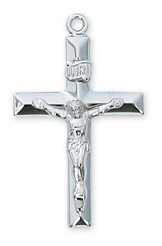 Crucifix Sterling Silver with 24" Chain