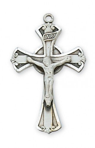 Crucifix sterling silver with 18" chain