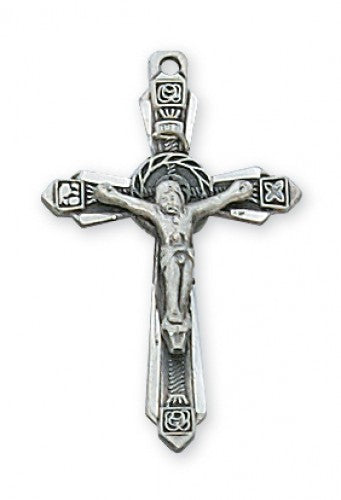 Small sterling silver crucifix with 18" Chain and box