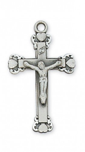 Crucifix sterling silver with 18" chain