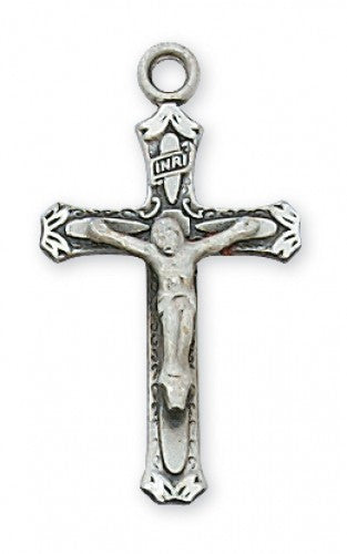 Crucifix sterling silver with 18" chain