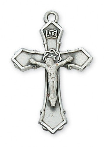 Crucifix sterling silver with 18" chain