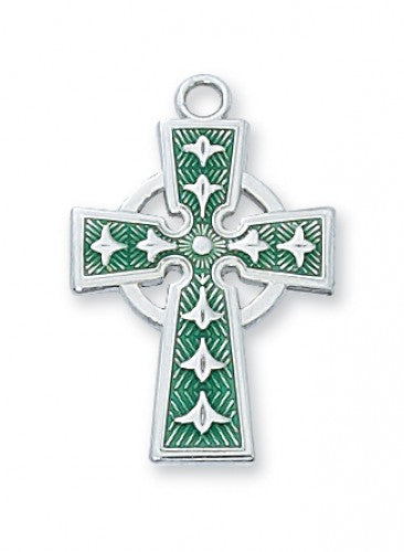 SS GREEN CELTIC CROSS 18 CH"