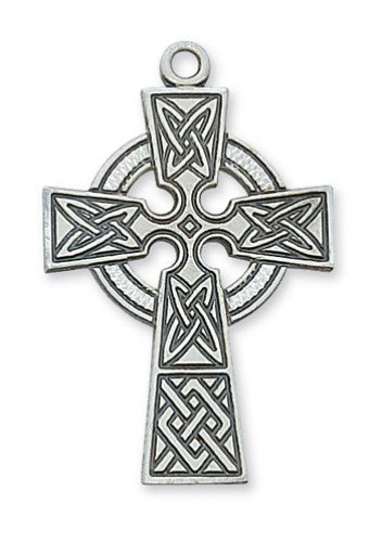 SS CELTIC CROSS 24 CHAIN & BOX