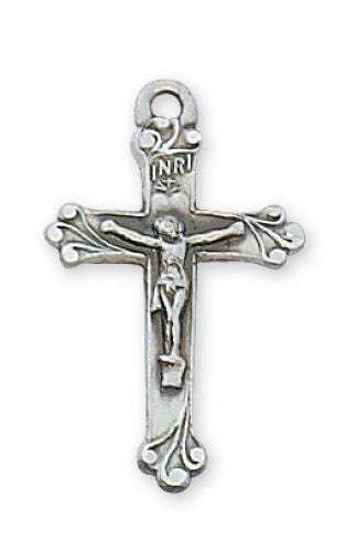 Crucifix sterling silver with 18" chain