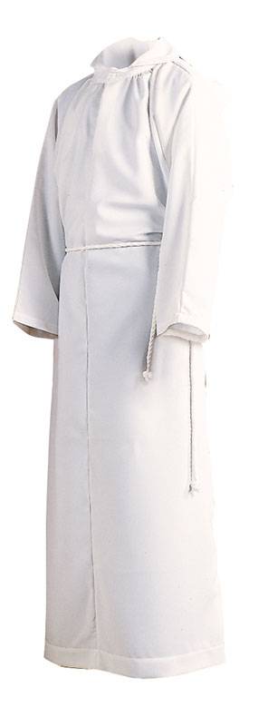 Monastic Alb Combed Cotton Blend with Double-Ply Yoke – Durable, Easy-Care Liturgical Vestment for Clergy and Altar Servers - Medium