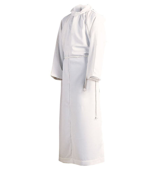 Monastic Deluxe Server Alb – Medium Weight 100% Polyester Liturgical Robe for Altar Servers | Traditional Church Vestment -Large