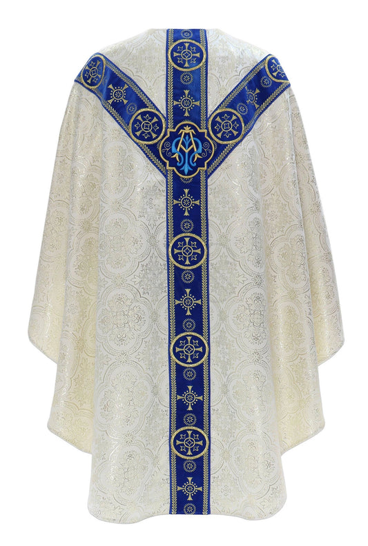 Marian Semi-Gothic Chasuble - Elegant Liturgical Vestment - Trinity Exclusive