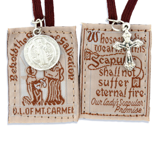 Mahogany Catholic Brown Scapular by Venerare