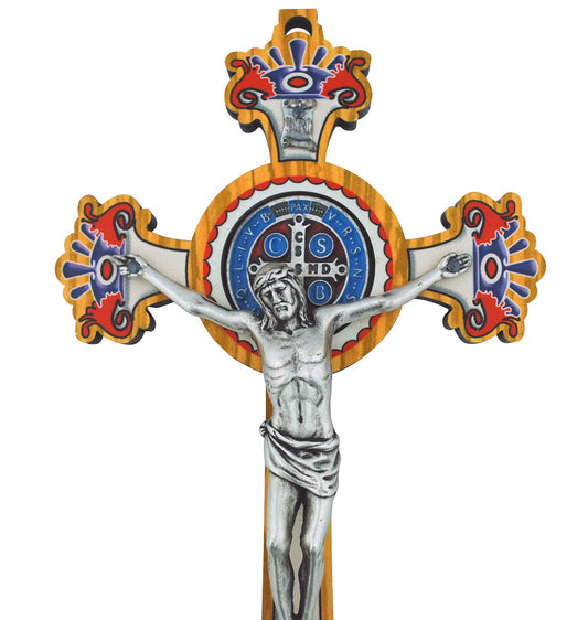 St. Benedict Crucifix with Saint Benedict Medal Wall Cross
