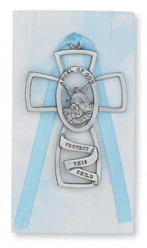 GUARDIAN ANGEL CROSS/BLUE CARD