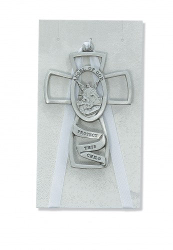 GUARDIAN ANGEL CROSS GREY CARD