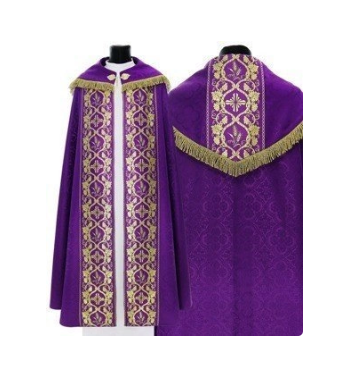 Purple Gothic Cope with Matching Stole