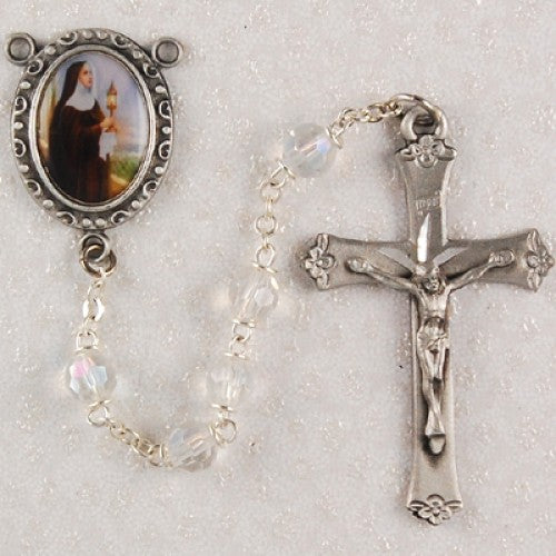 6MM CRYSTAL ST. CLARE ROSARY