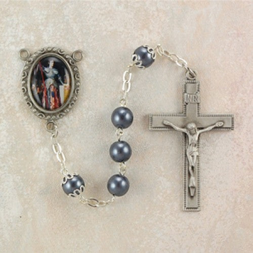 7MM HEMATITE ST JOAN OF ARC
