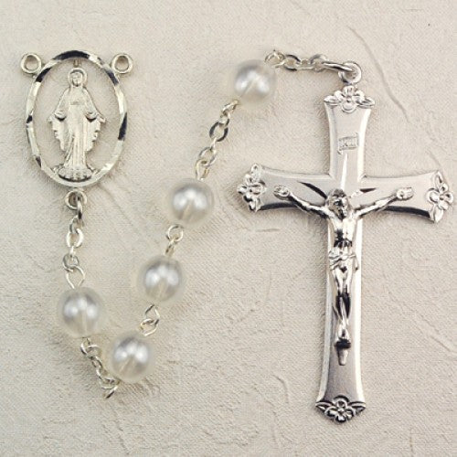 7MM WHITE PEARL ROSARY