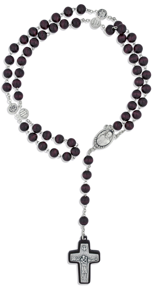 Four Basilicas Pope Francis Rosary with Wood Beads